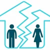 Picture of a house divided because the couple is getting divorced