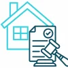 image showing probate court document on house